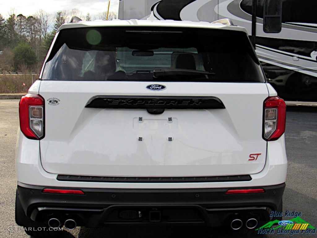 2021 Explorer ST 4WD - Star White Metallic Tri-Coat / Ebony photo #4