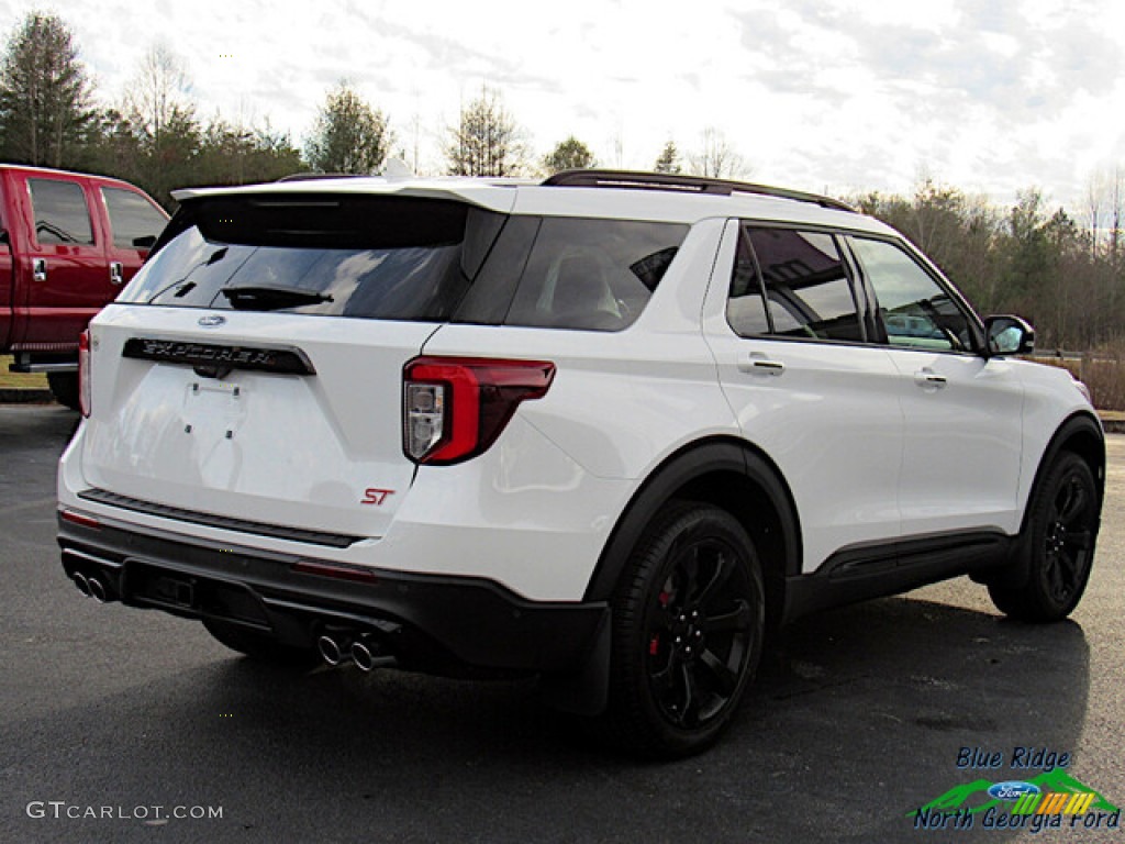 2021 Explorer ST 4WD - Star White Metallic Tri-Coat / Ebony photo #5