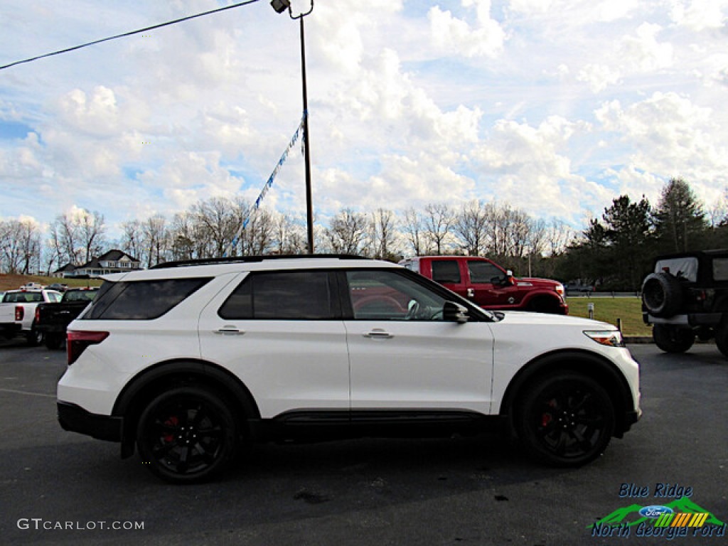 2021 Explorer ST 4WD - Star White Metallic Tri-Coat / Ebony photo #6