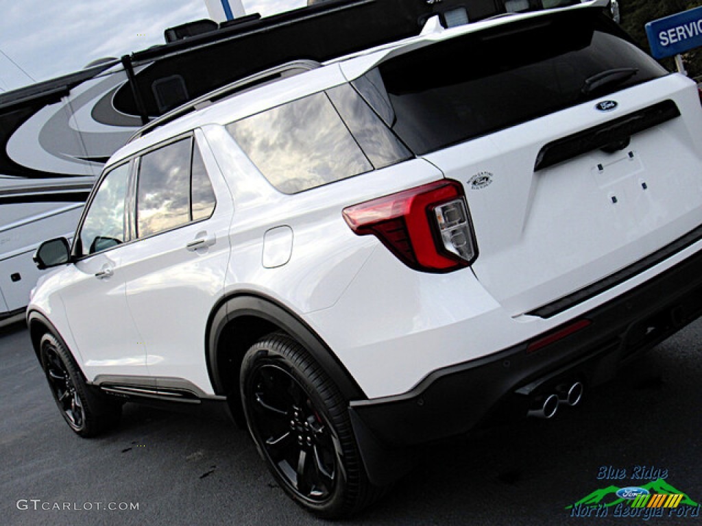 2021 Explorer ST 4WD - Star White Metallic Tri-Coat / Ebony photo #30