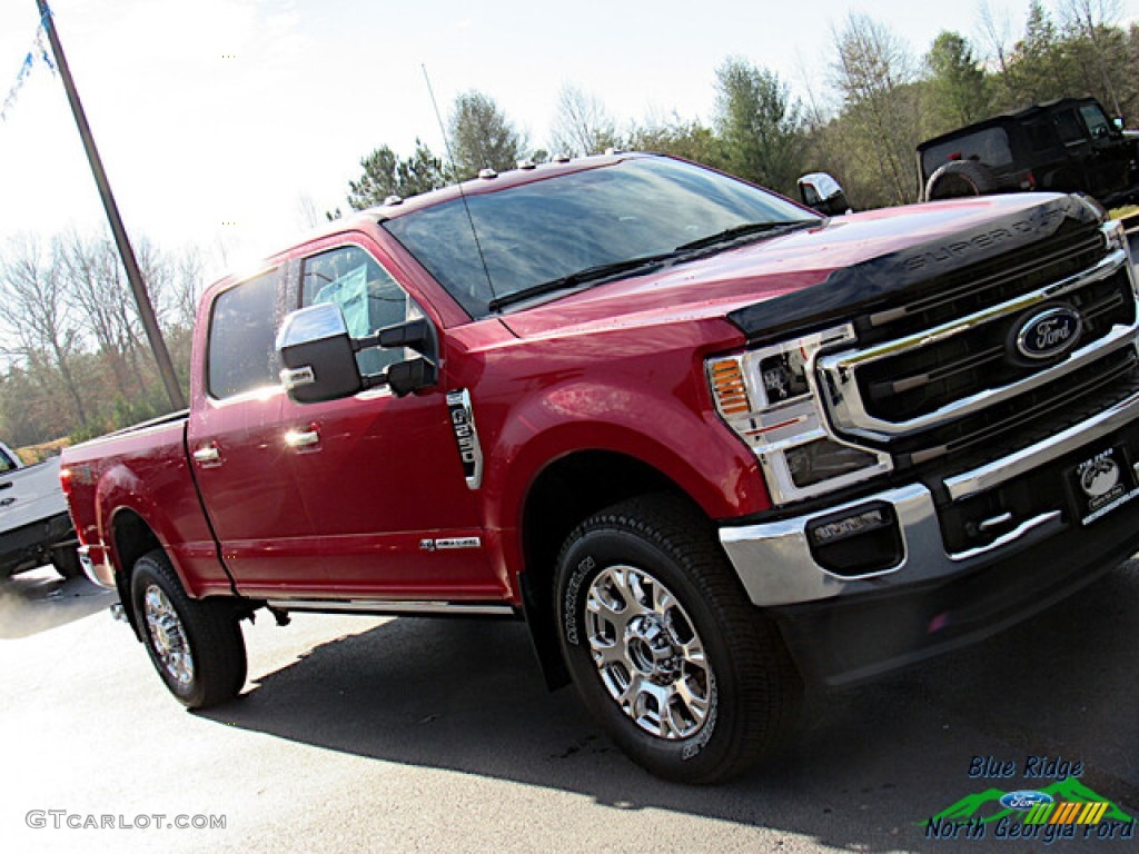 2020 F250 Super Duty King Ranch Crew Cab 4x4 - Rapid Red / Kingsville Antique/Java photo #34
