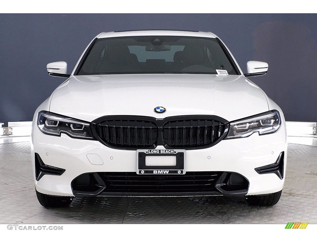2021 3 Series 330i Sedan - Alpine White / Black photo #2