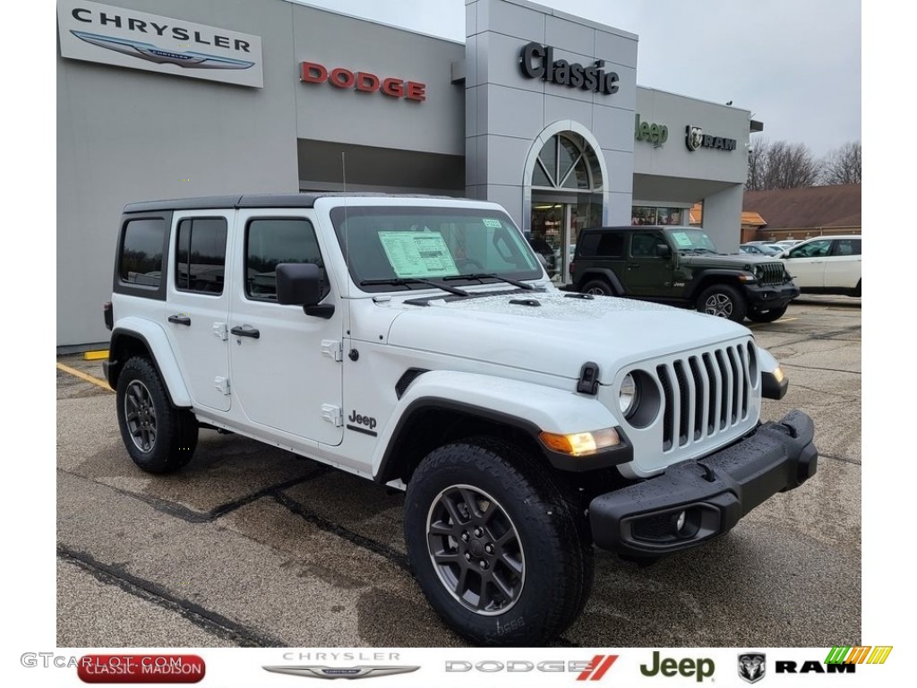 2021 Wrangler Unlimited Sport 4x4 - Bright White / Black photo #1