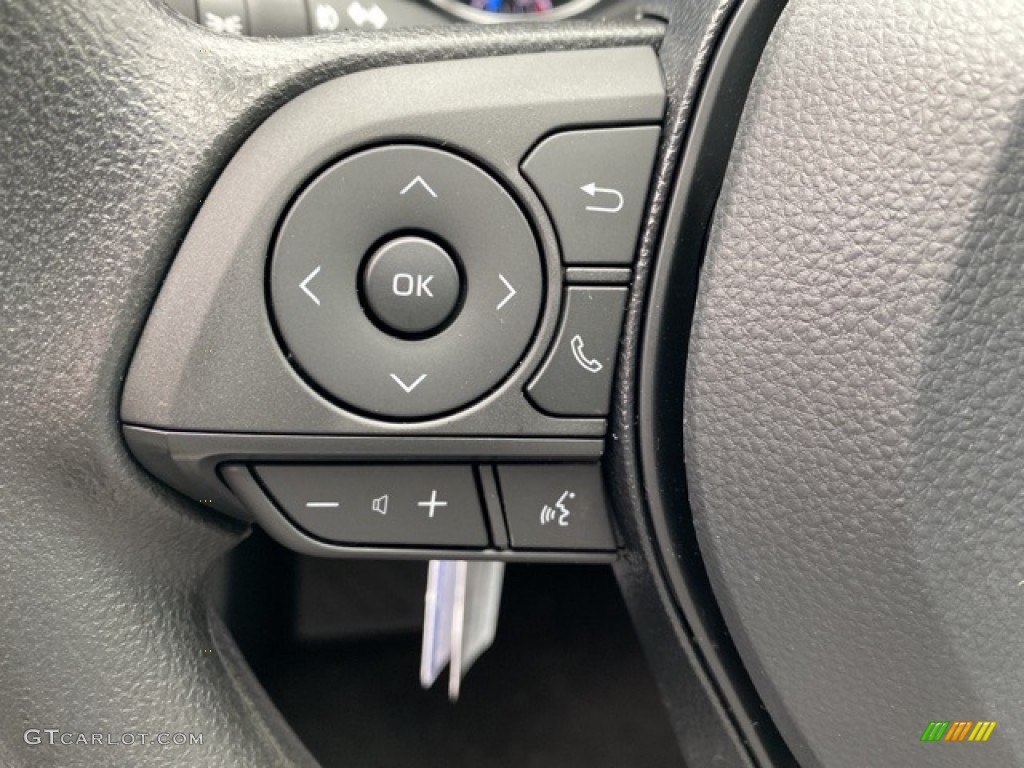 2021 Toyota RAV4 XLE AWD Hybrid Light Gray Steering Wheel Photo #140573391
