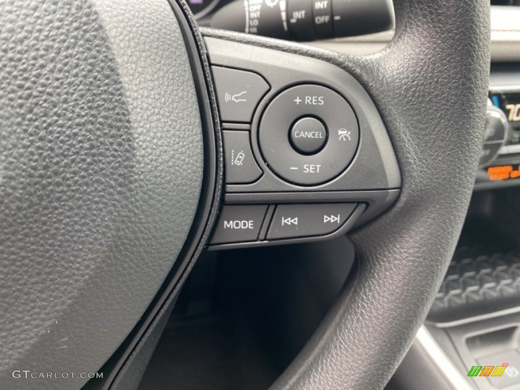 2021 Toyota RAV4 XLE AWD Hybrid Light Gray Steering Wheel Photo #140573412
