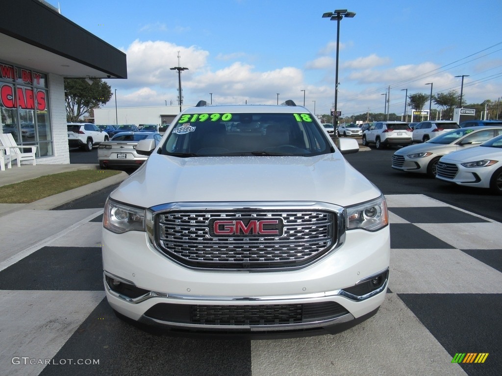 2018 Acadia Denali - White Frost Tricoat / Jet Black photo #2