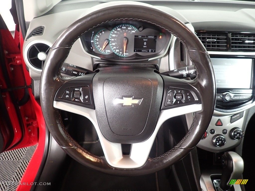 2017 Chevrolet Sonic Premier Sedan Jet Black/Dark Titanium Steering Wheel Photo #140574048