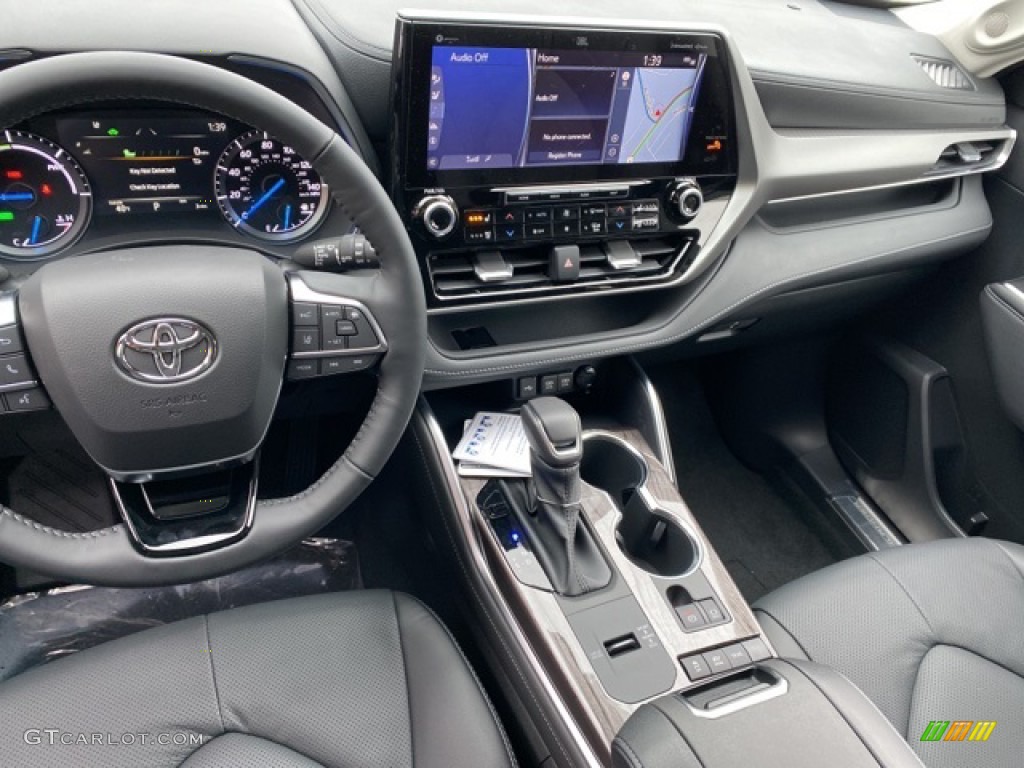 2021 Toyota Highlander Hybrid Platinum AWD Black Dashboard Photo #140574759