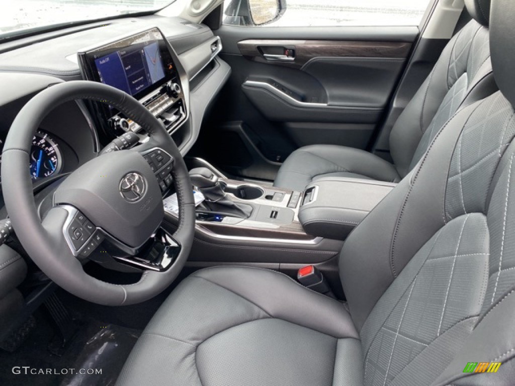Black Interior 2021 Toyota Highlander Hybrid Platinum AWD Photo #140574783