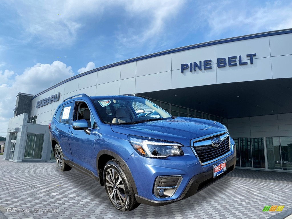 2021 Forester 2.5i Limited - Horizon Blue Pearl / Black photo #1