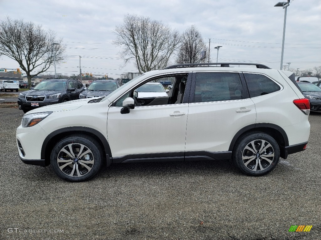 Crystal White Pearl 2021 Subaru Forester 2.5i Limited Exterior Photo #140576208