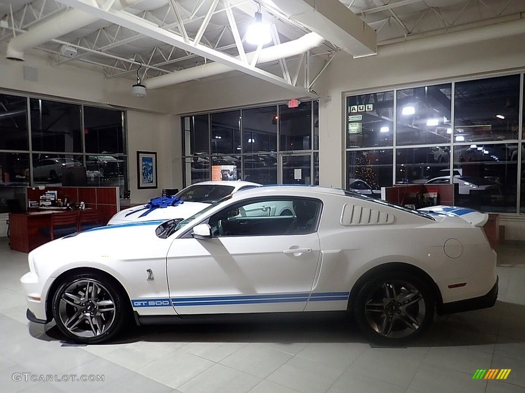 2011 Mustang Shelby GT500 Coupe - Performance White / Charcoal Black/Grabber Blue photo #1