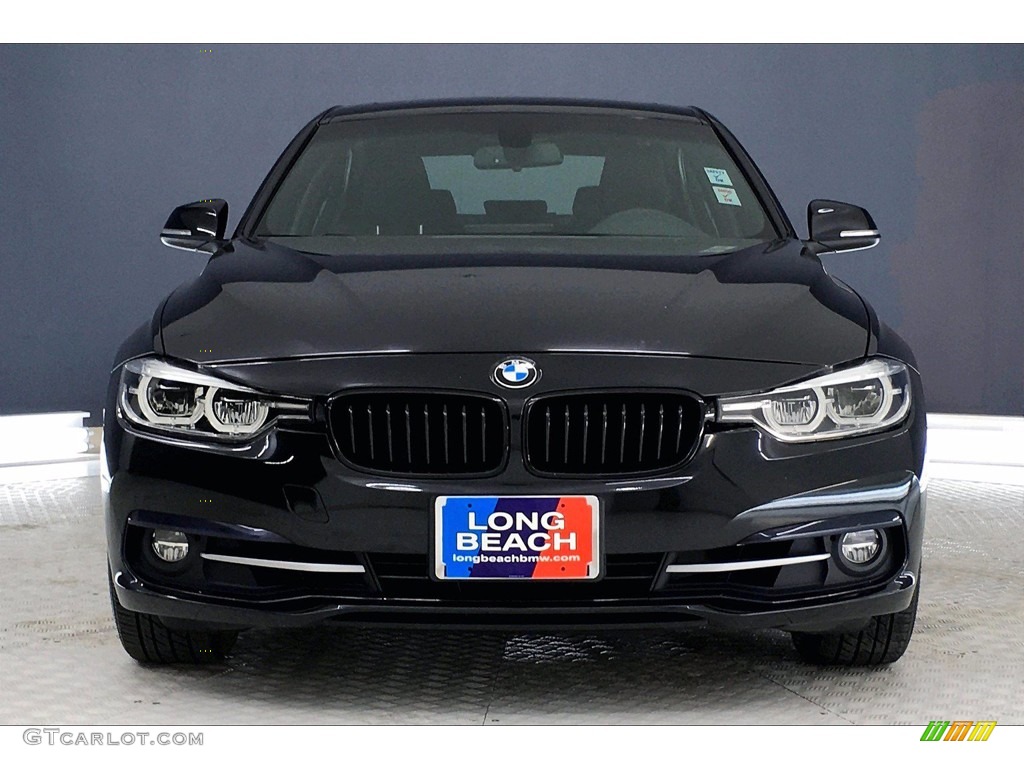 2018 3 Series 330i Sedan - Black Sapphire Metallic / Black photo #2