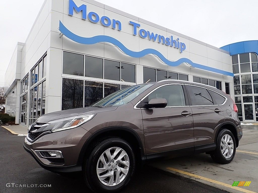 2016 CR-V EX-L AWD - Kona Coffee Metallic / Beige photo #1