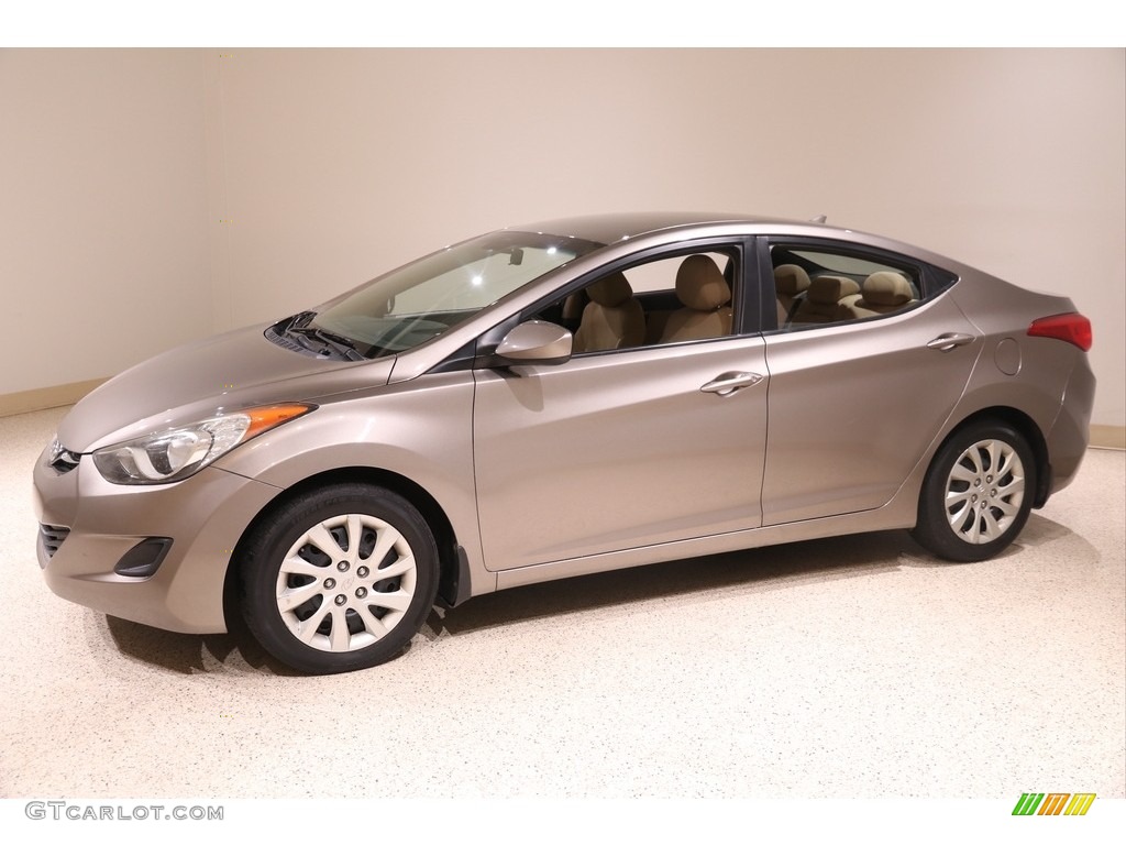 2011 Elantra GLS - Desert Bronze / Beige photo #3