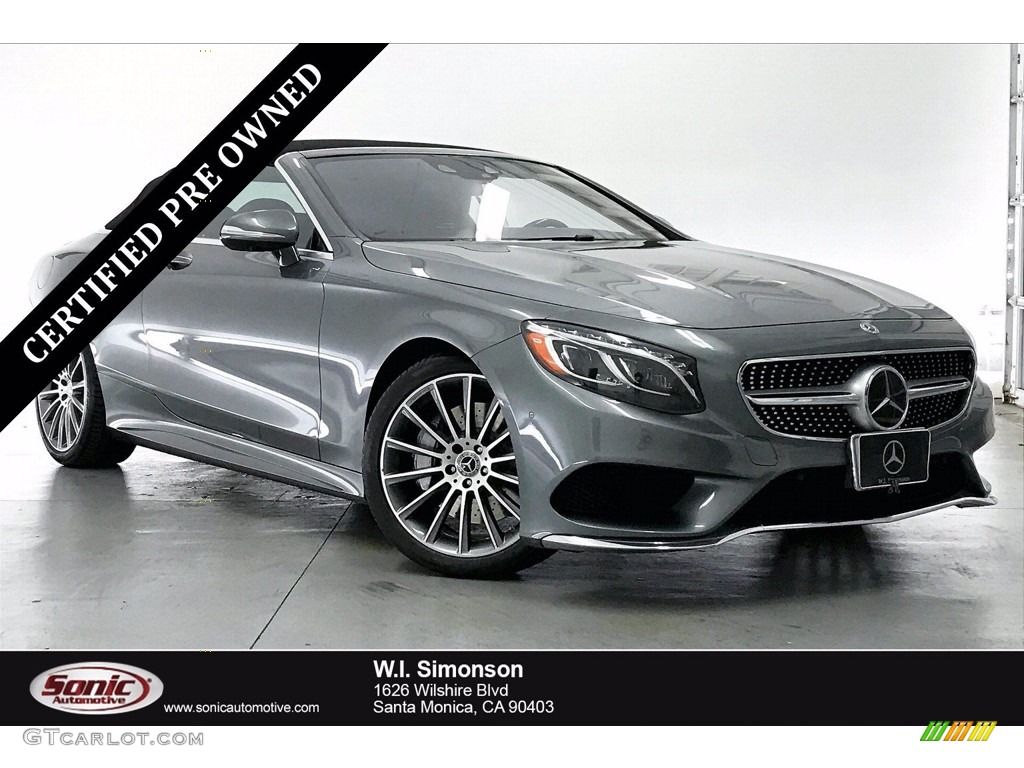 2017 S 550 Cabriolet - Selenite Grey Metallic / Black photo #1