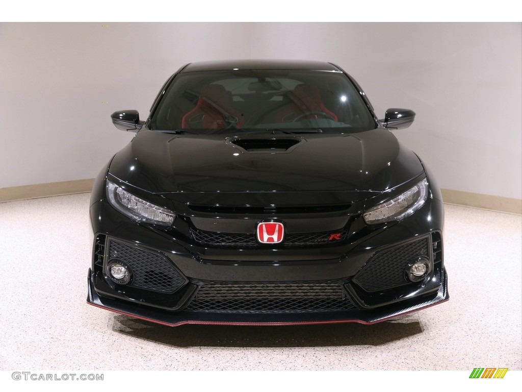 2018 Civic Type R - Crystal Black Pearl / Type R Red/Black Suede Effect photo #2