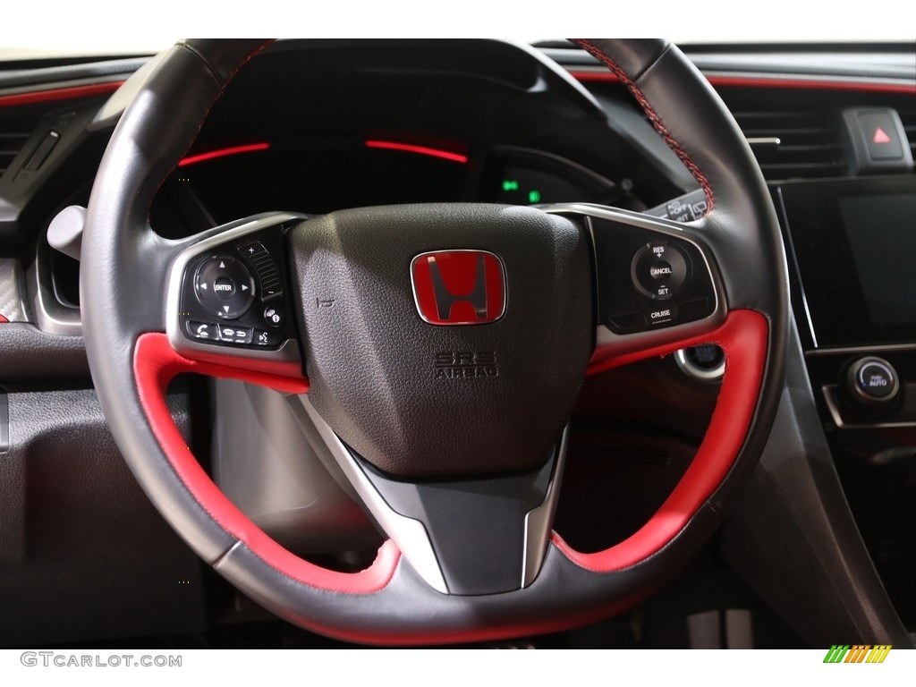 2018 Honda Civic Type R Type R Red/Black Suede Effect Steering Wheel Photo #140582769