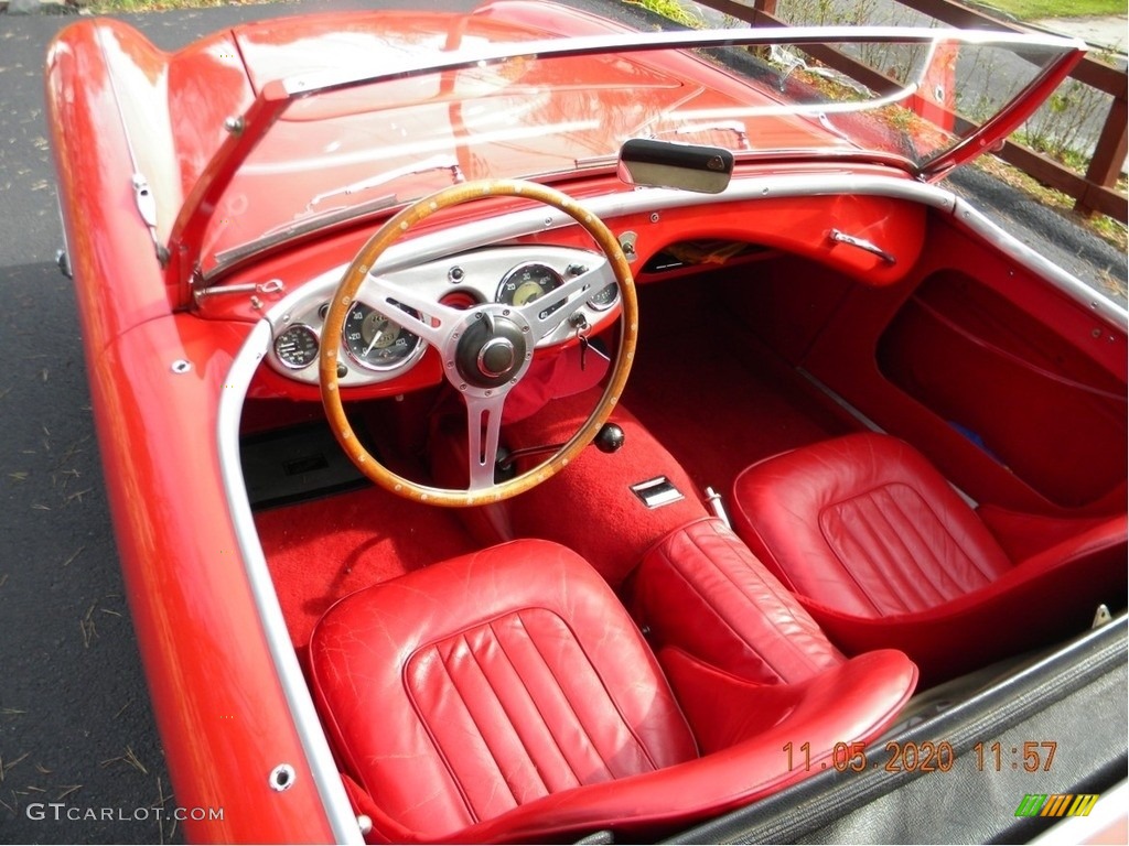 Red Interior 1954 Austin-Healey 100 Convertible Photo #140583810