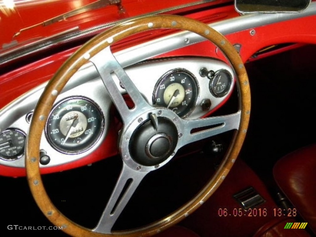 1954 Austin-Healey 100 Convertible Red Steering Wheel Photo #140583840