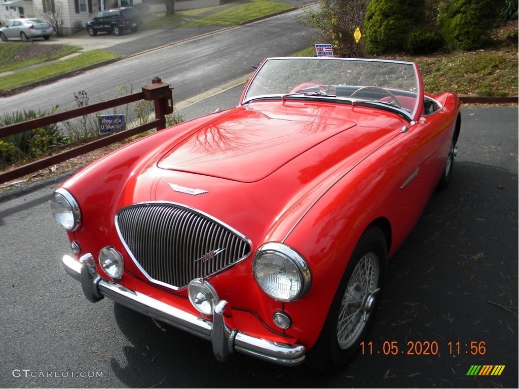 Red 1954 Austin-Healey 100 Convertible Exterior Photo #140583861