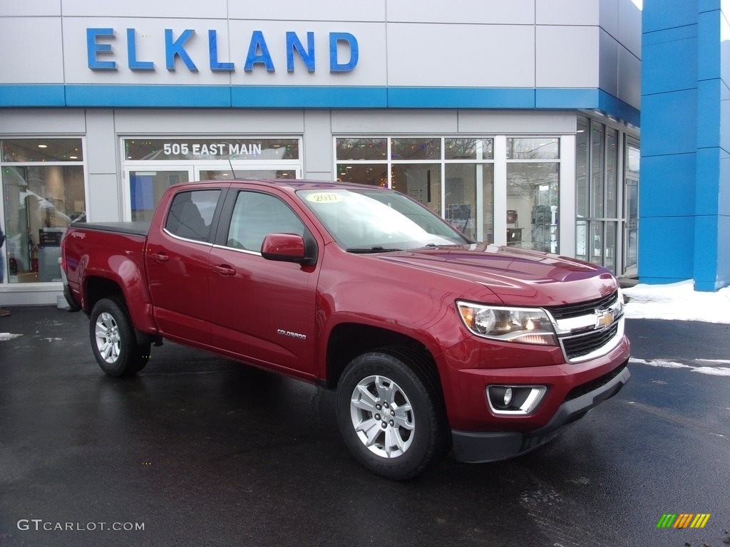 2017 Colorado LT Crew Cab 4x4 - Cajun Red Tintcoat / Jet Black photo #1