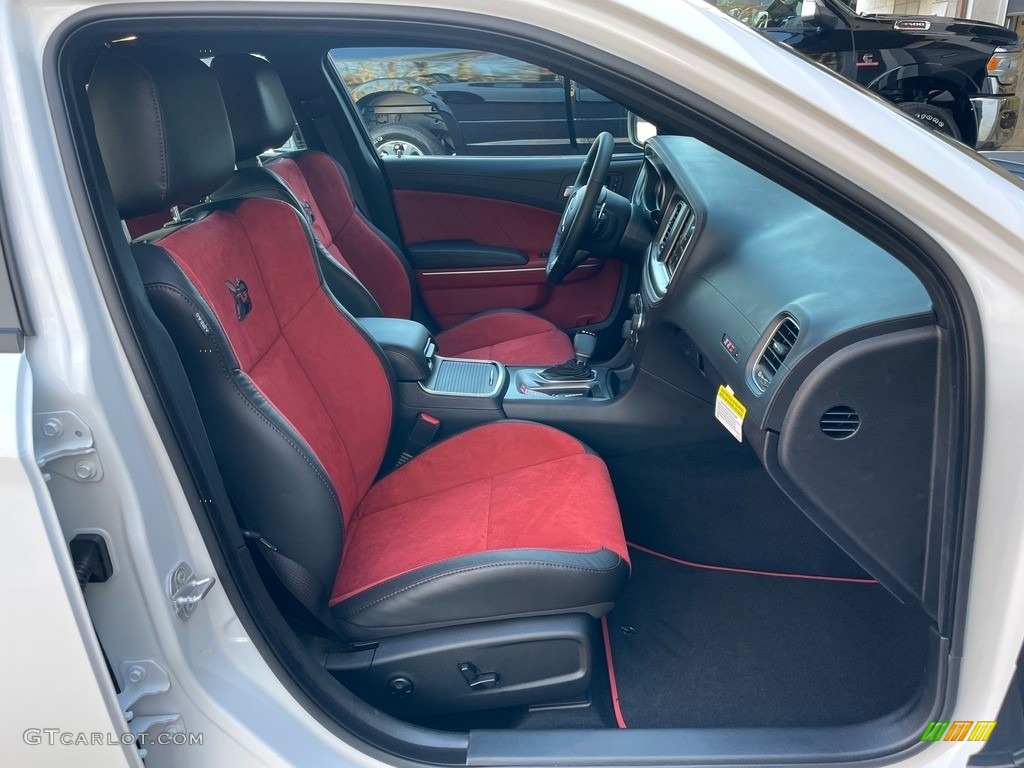 Black/Ruby Red Interior 2021 Dodge Charger Scat Pack Photo #140585850