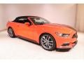 2015 Competition Orange Ford Mustang GT Premium Convertible  photo #2