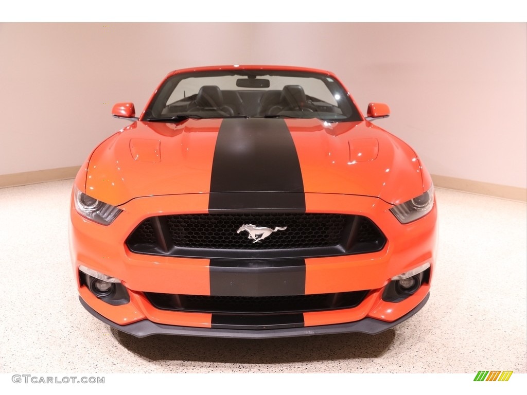 2015 Mustang GT Premium Convertible - Competition Orange / Ebony photo #3