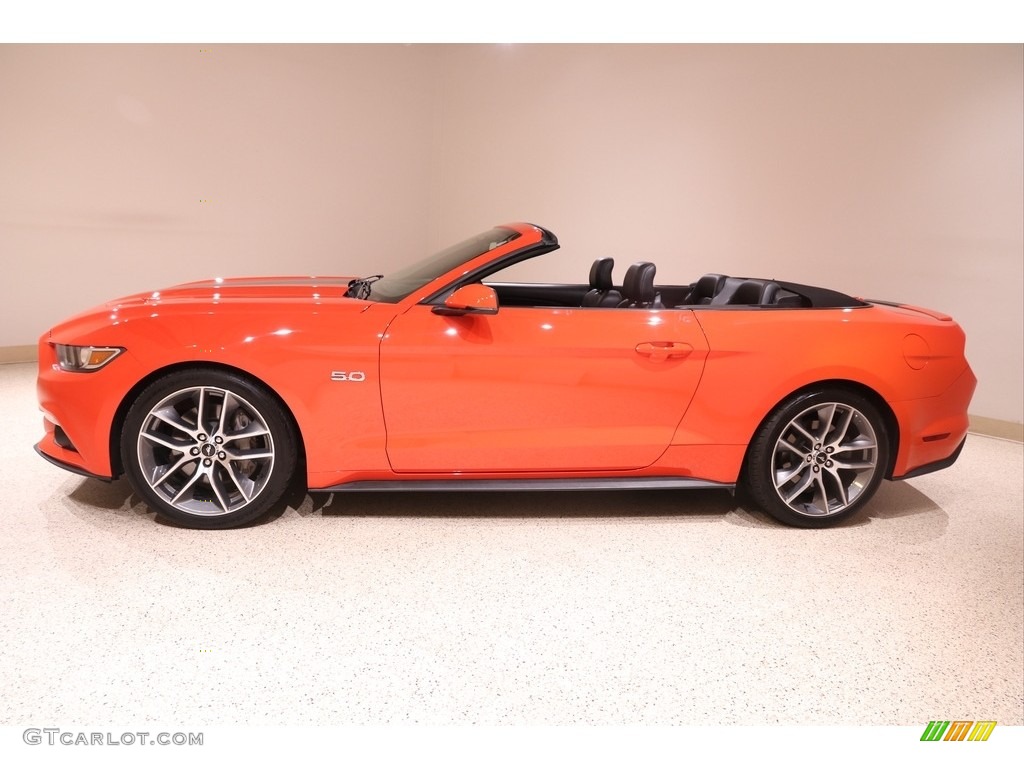 2015 Mustang GT Premium Convertible - Competition Orange / Ebony photo #5