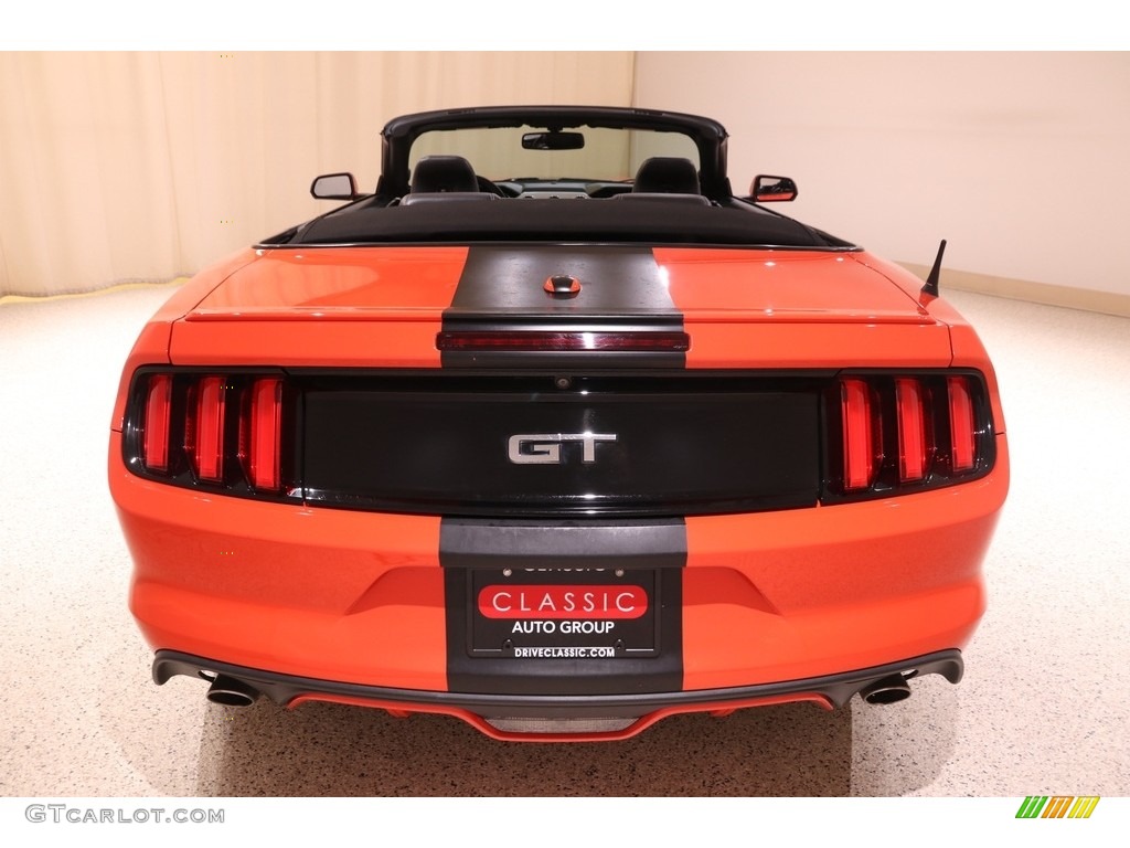 2015 Mustang GT Premium Convertible - Competition Orange / Ebony photo #32