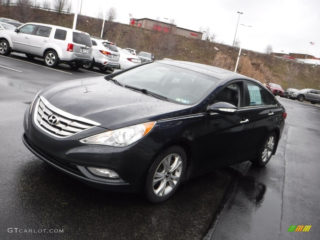 2011 Sonata Limited - Indigo Blue Pearl / Gray photo #5