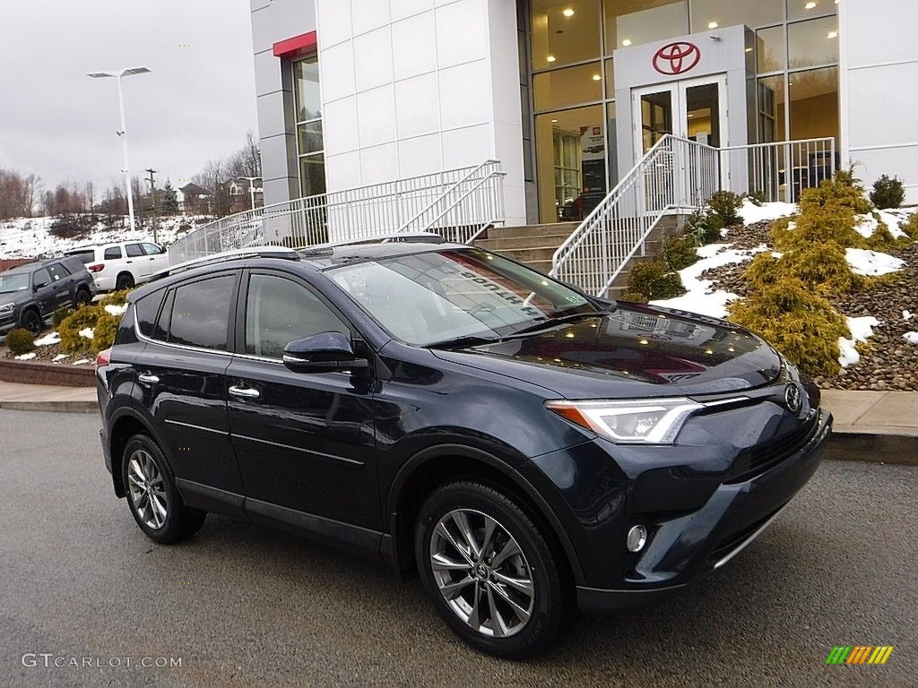 2018 RAV4 Limited AWD - Galactic Aqua Mica / Black photo #1