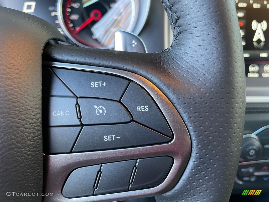 2021 Dodge Charger R/T Black Steering Wheel Photo #140587443