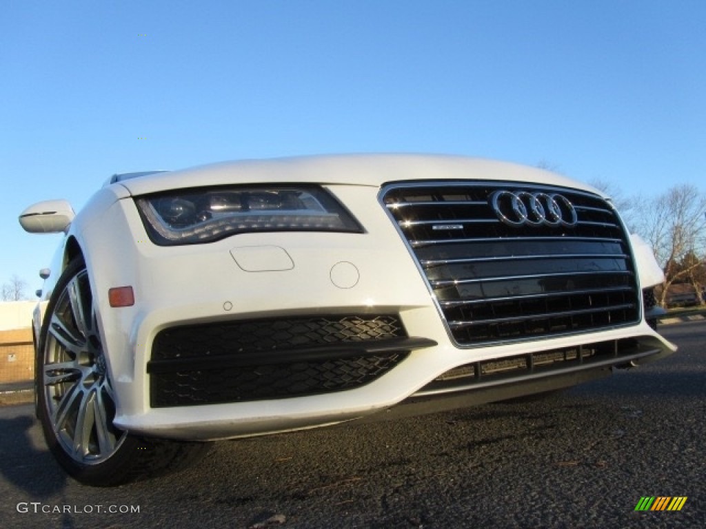 2013 A7 3.0T quattro Prestige - Ibis White / Velvet Beige photo #2