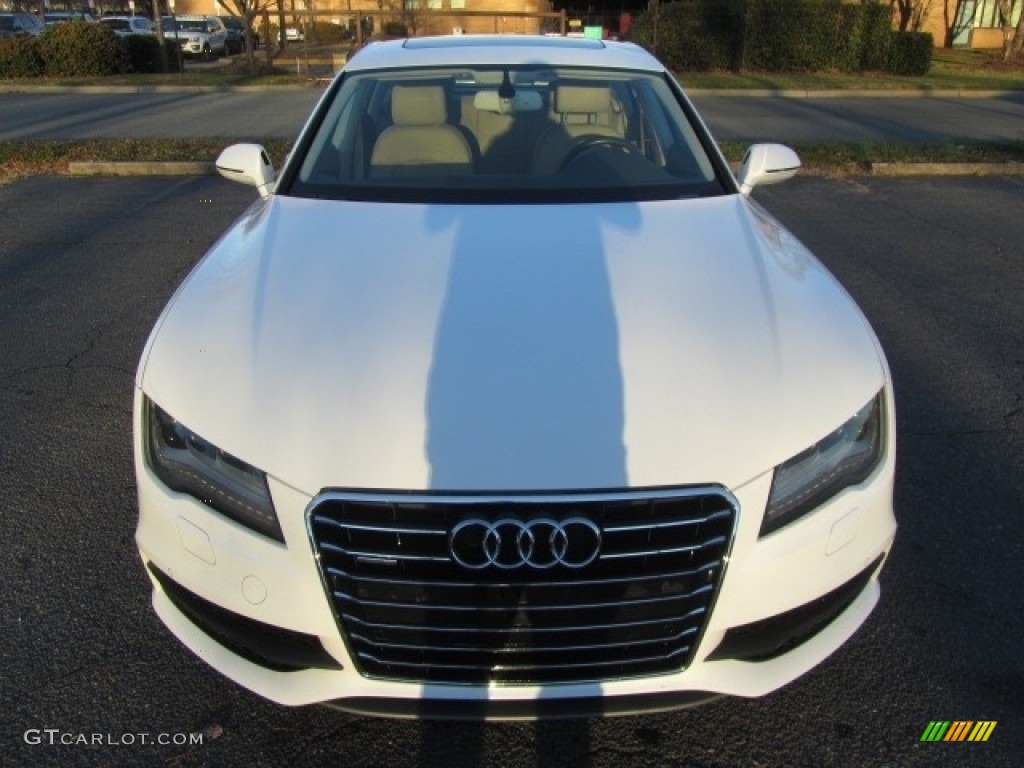 2013 A7 3.0T quattro Prestige - Ibis White / Velvet Beige photo #5