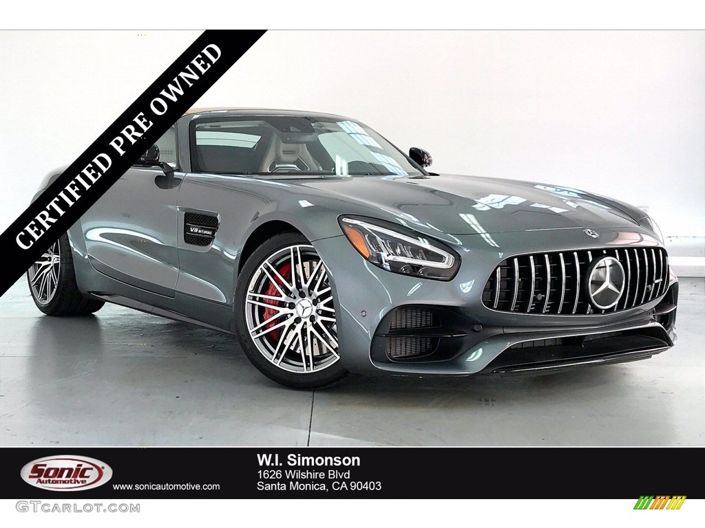 2020 AMG GT C Roadster - Selenite Grey Metallic / Macchiato Beige/Black photo #1