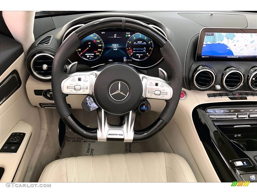 2020 AMG GT C Roadster - Selenite Grey Metallic / Macchiato Beige/Black photo #4