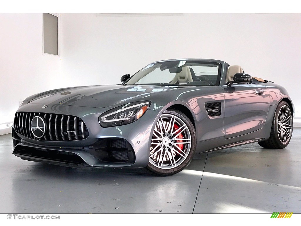 2020 AMG GT C Roadster - Selenite Grey Metallic / Macchiato Beige/Black photo #12