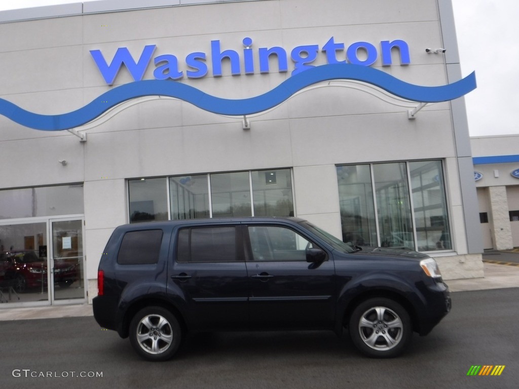 2012 Pilot EX-L 4WD - Bali Blue Pearl / Gray photo #2