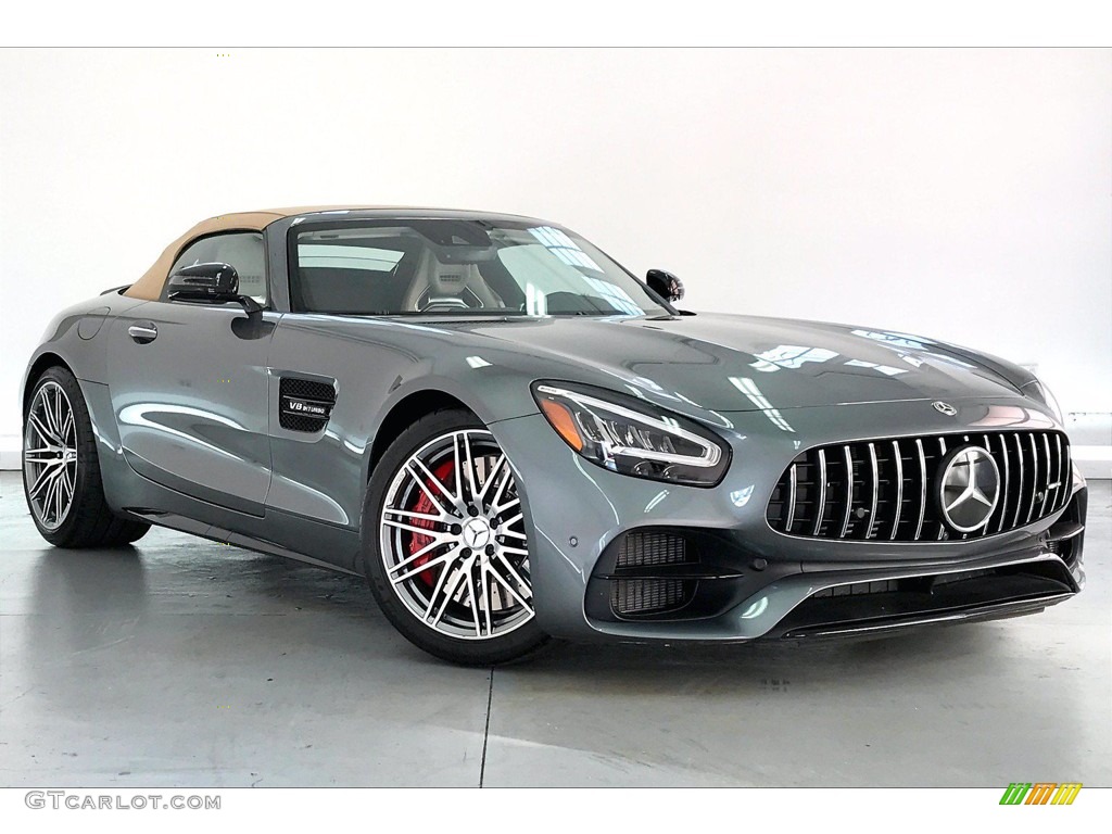 2020 AMG GT C Roadster - Selenite Grey Metallic / Macchiato Beige/Black photo #32