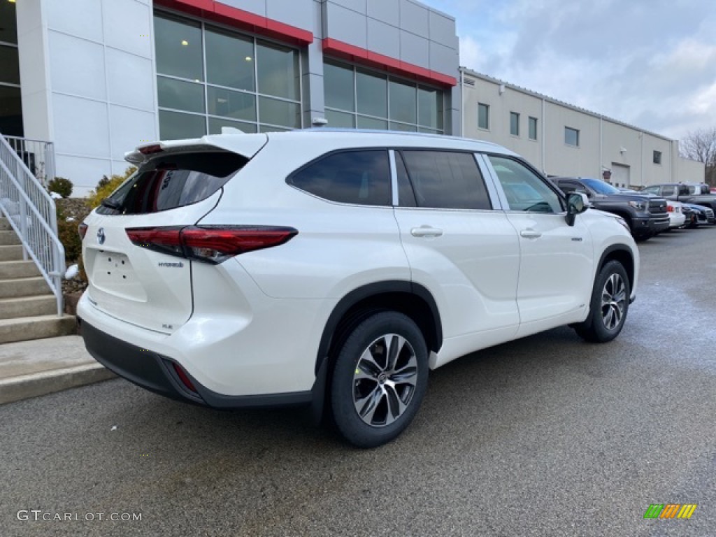 2021 Highlander Hybrid XLE AWD - Blizzard White Pearl / Black photo #14