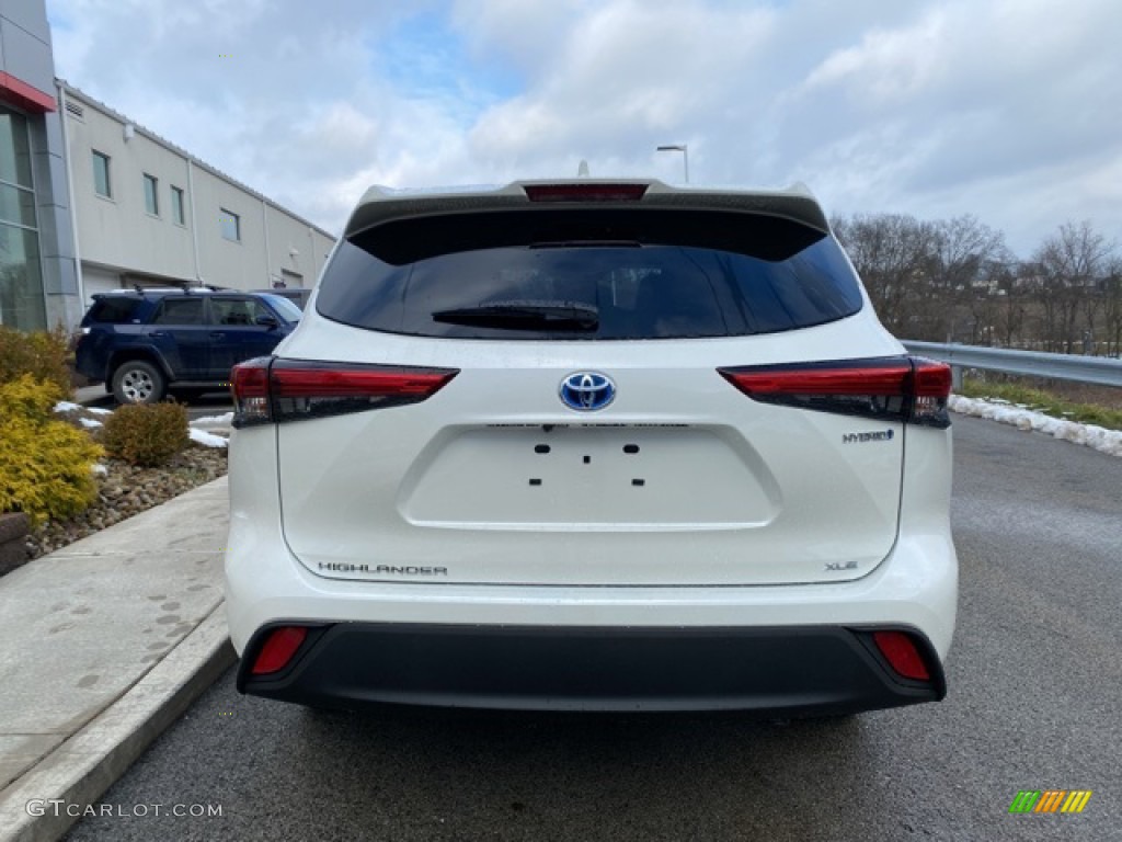 2021 Highlander Hybrid XLE AWD - Blizzard White Pearl / Black photo #15