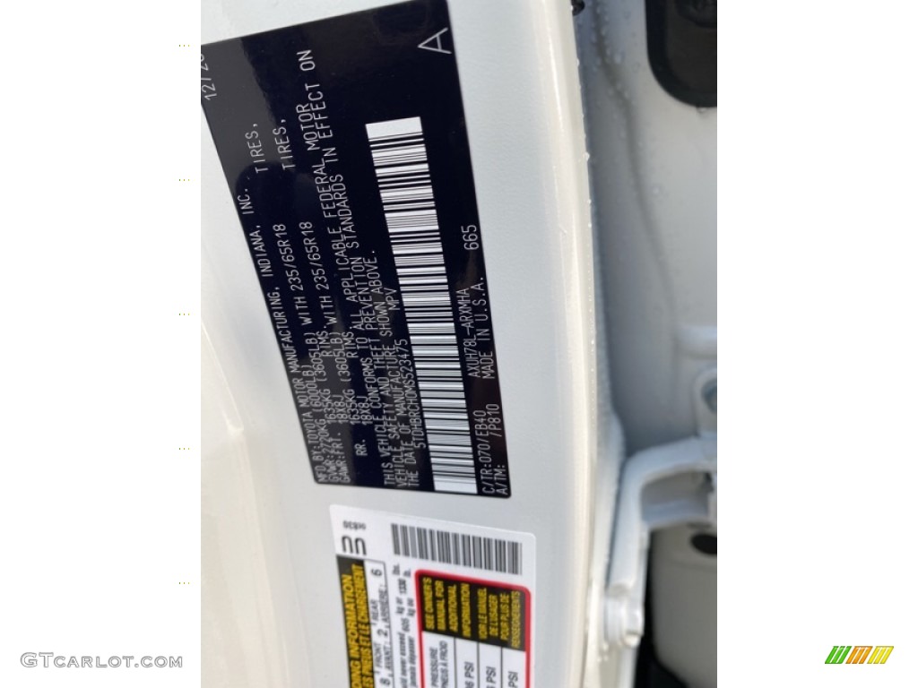 2021 Highlander Hybrid XLE AWD - Blizzard White Pearl / Black photo #40