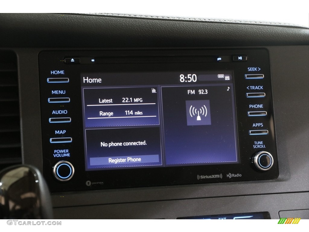 2020 Sienna XLE - Midnight Black Metallic / Ash photo #10