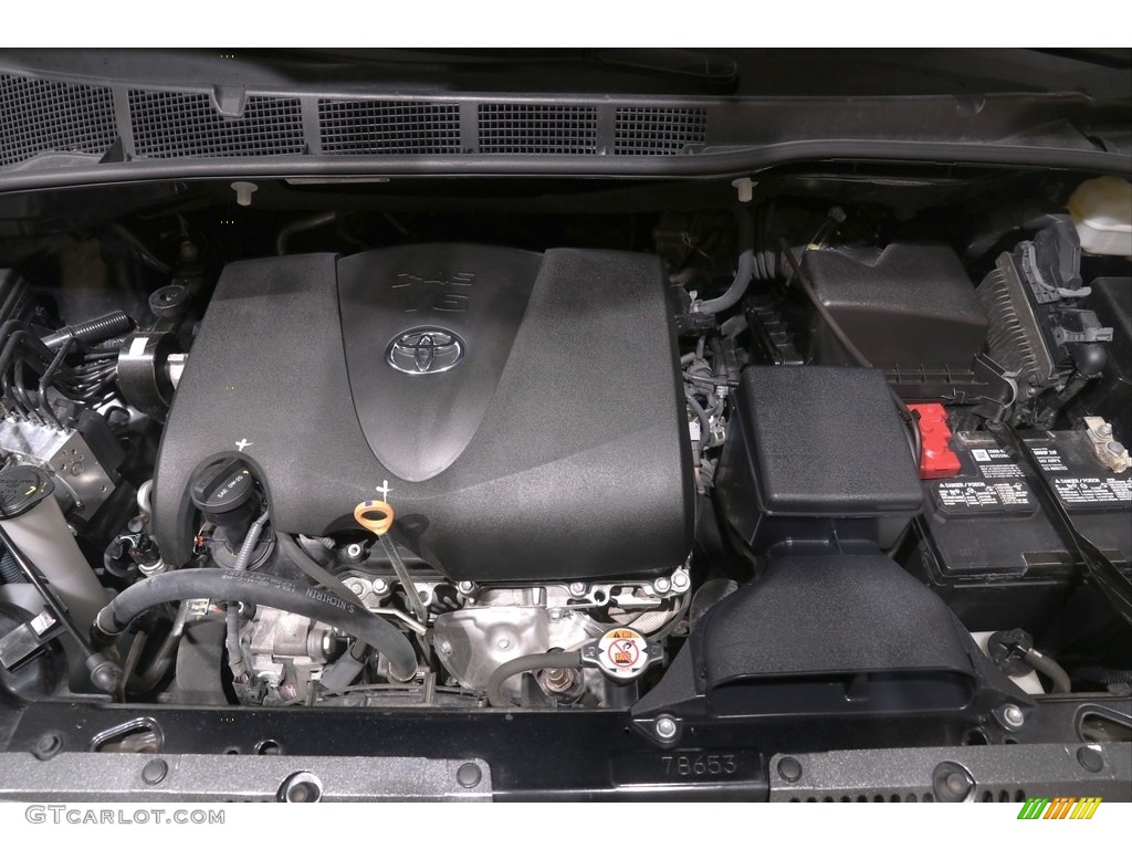 2020 Sienna XLE - Midnight Black Metallic / Ash photo #24