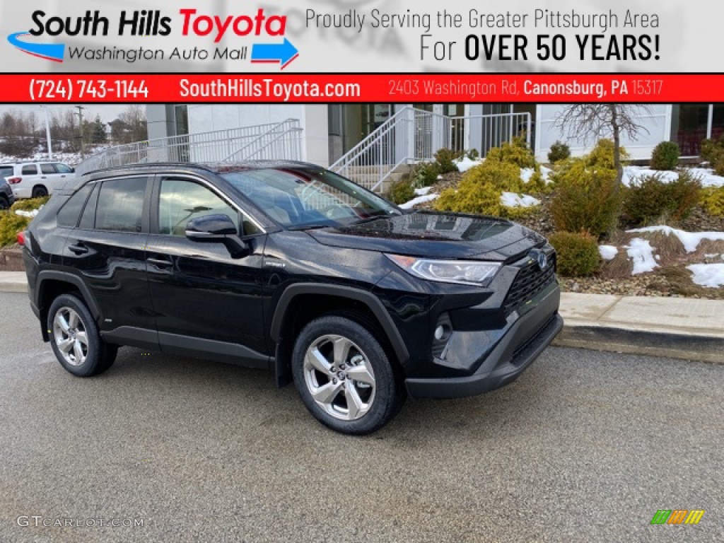 2021 RAV4 XLE AWD Hybrid - Midnight Black Metallic / Nutmeg photo #1