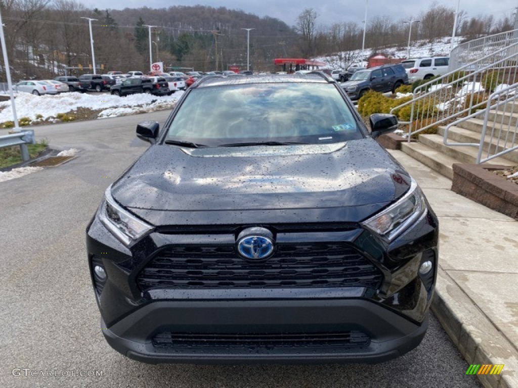 2021 RAV4 XLE AWD Hybrid - Midnight Black Metallic / Nutmeg photo #12