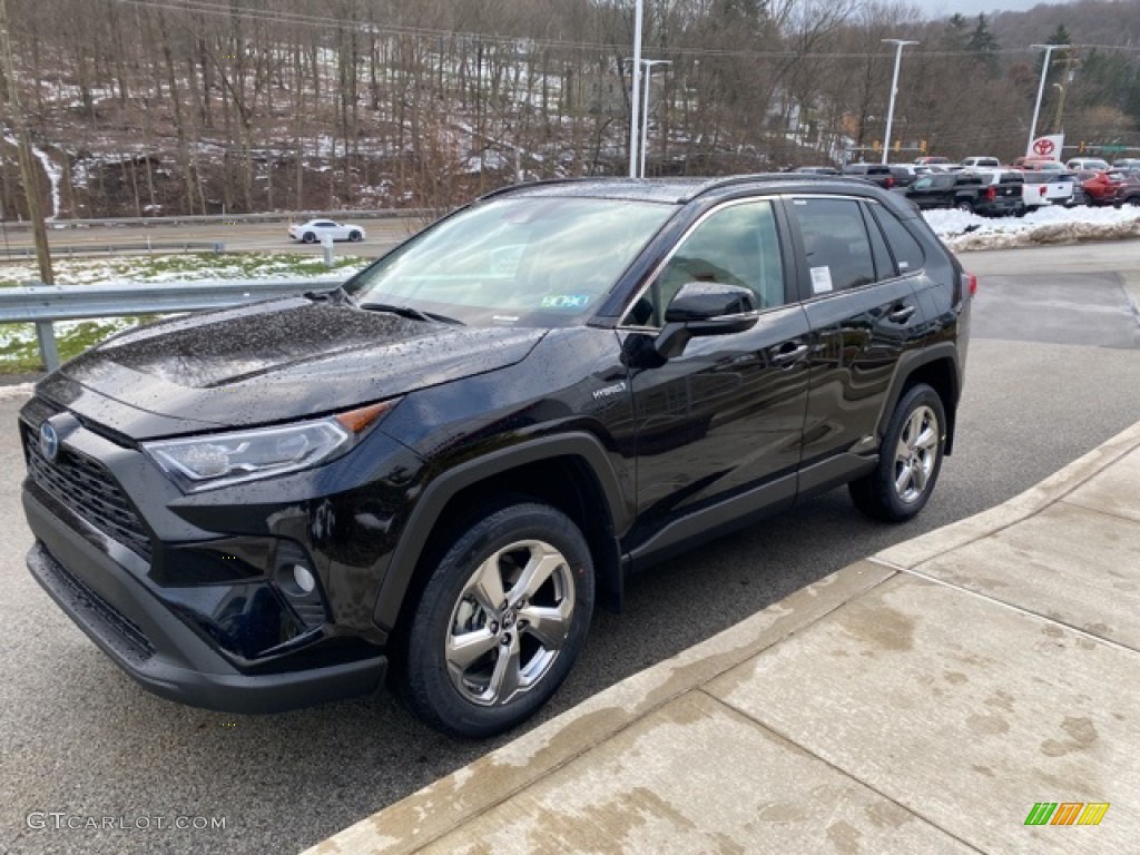 2021 RAV4 XLE AWD Hybrid - Midnight Black Metallic / Nutmeg photo #13