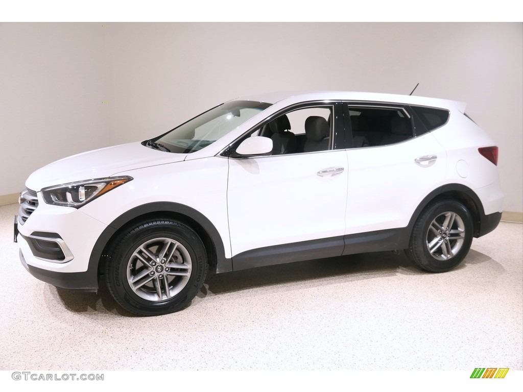 Pearl White 2018 Hyundai Santa Fe Sport Standard Santa Fe Sport Model Exterior Photo #140596873